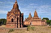 Bagan Myanmar. Temple clusters near the Gubyauknge, Myinkaba. 